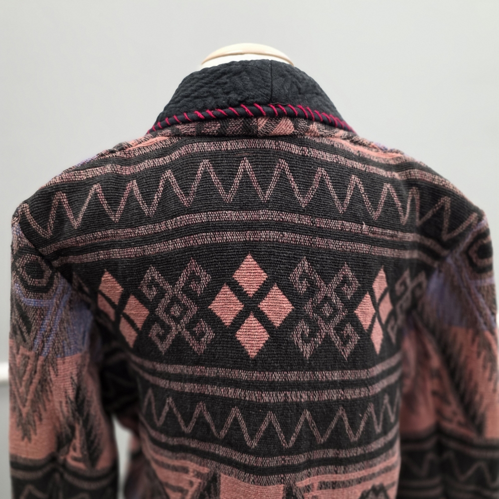 Vintage New Identity Women's Patterned Blazer Cropped - Picture 6 of 8